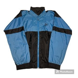 Vintage 90’s Puma blue/black windbreaker size medium